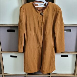 Basile Made in Italy Vintage Rust Orange Long Coat size S